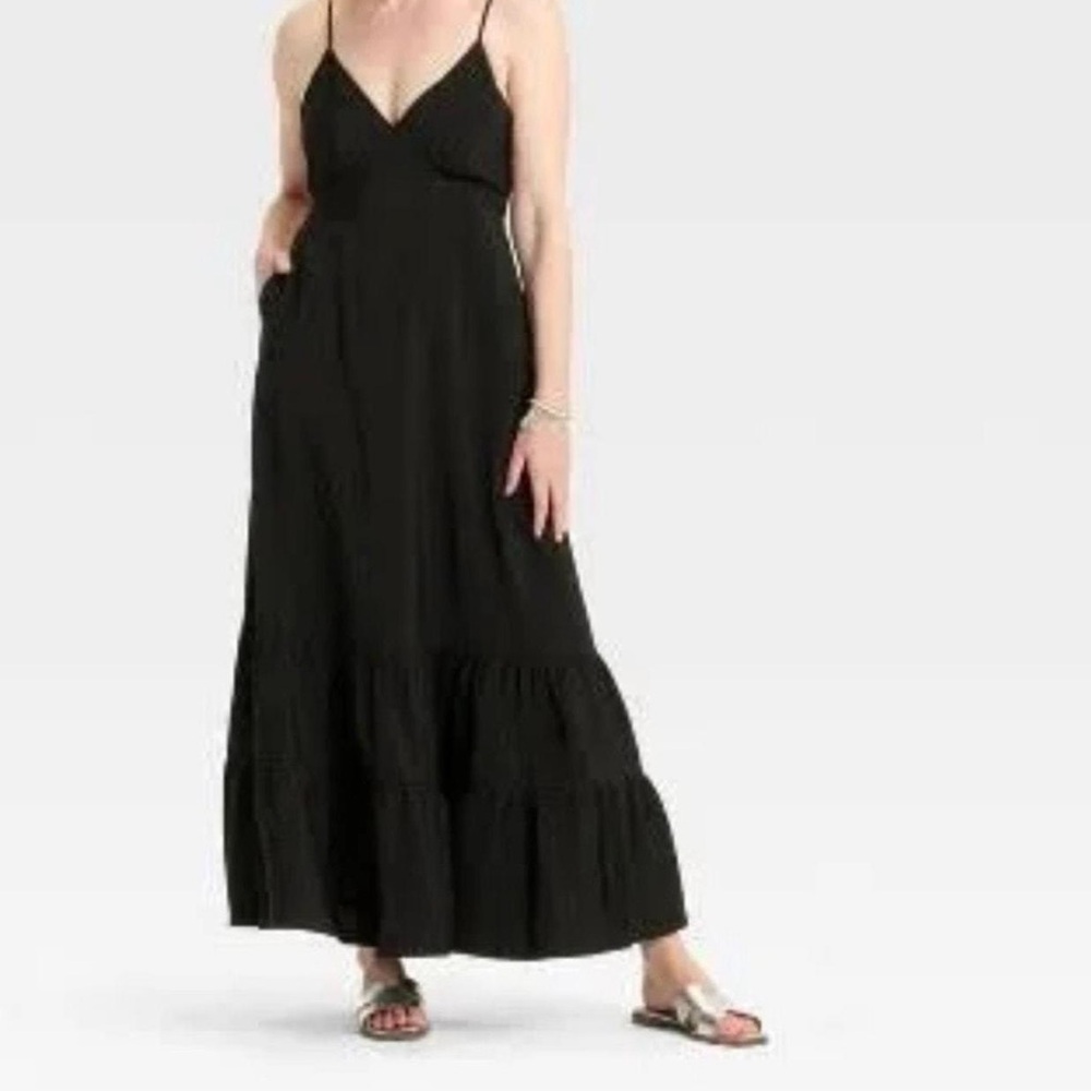 a new day Black Tiered Maxi Dress